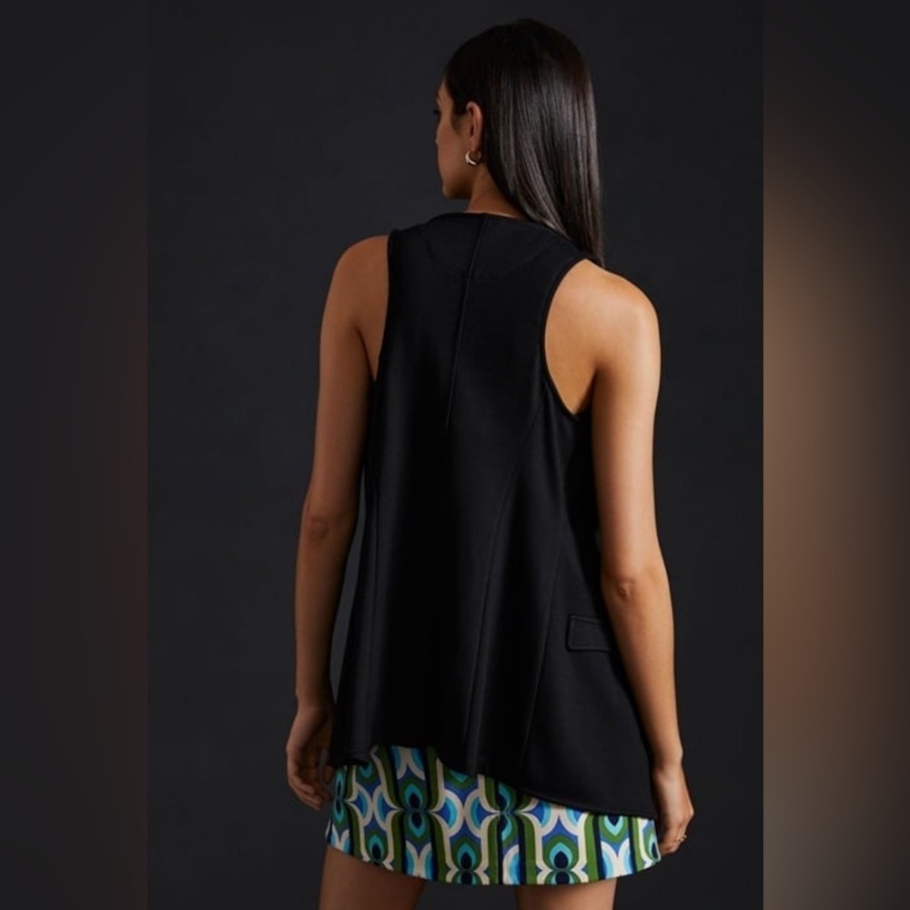 NWT Anthropologie Maeve Ponte 3-Button Vest - Picture 3 of 5